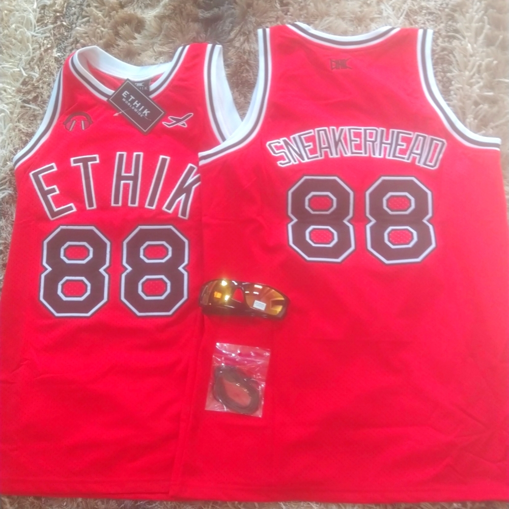 New Ethik X Spontane Sneakerhead Jersey Tank Top T-shirt+Oakley type sunglasses+